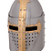 Deepeeka Sugarloaf Helmet with hinged visor, 1.6 mm steel, polished - Celtic Webmerchant