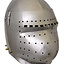 Battle-ready gesloten bascinet - Celtic Webmerchant