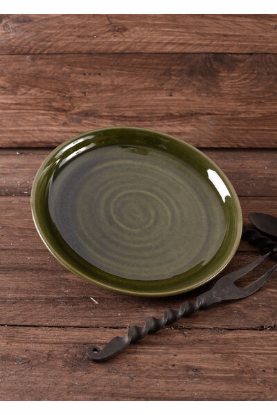 Assiette du 15ème siècle, verte - Celtic Webmerchant