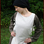 Middeleeuwse jurk Agnes wit-olijfgroen - Celtic Webmerchant