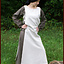 Vestido medieval Agnes blanco-verde oliva. - Celtic Webmerchant