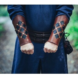 Læder armskinner Pius, brun - Celtic Webmerchant