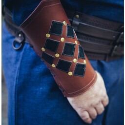 Leather vambraces Pius, brown - Celtic Webmerchant