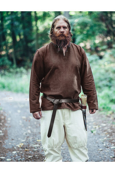 Viking tunika Hans, brązowy - Celtic Webmerchant
