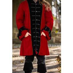 Manteau de pirate velours noir-rouge - Celtic Webmerchant