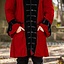 Cappotto pirata in velluto, nero-rosso - Celtic Webmerchant