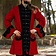 Leonardo Carbone Pirate coat velvet, black-red - Celtic Webmerchant