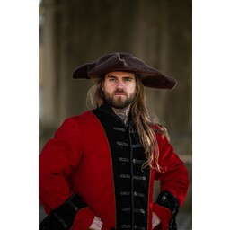 Pirate coat velvet, black-red - Celtic Webmerchant