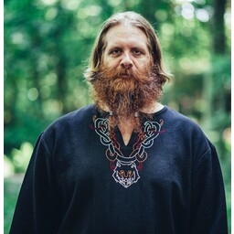 Viking tunika varg Fenrir, svart - Celtic Webmerchant