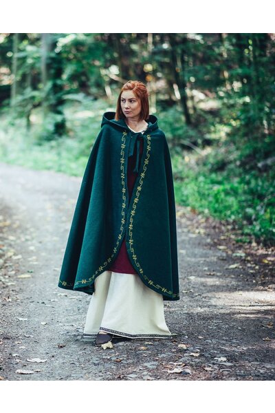 Lana mantello Ceridwen, verde - Celtic Webmerchant
