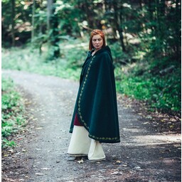 manteau de laine Ceridwen, vert - Celtic Webmerchant