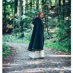 Wool cloak Ceridwen, green - Celtic Webmerchant