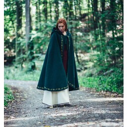 manteau de laine Ceridwen, vert - Celtic Webmerchant