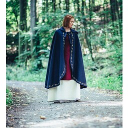 Wool cloak Ceridwen, blue - Celtic Webmerchant