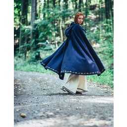 Wool cloak Ceridwen, blue - Celtic Webmerchant