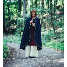 Wool cloak Ceridwen, blue - Celtic Webmerchant