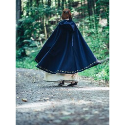 Wool cloak Ceridwen, blue - Celtic Webmerchant