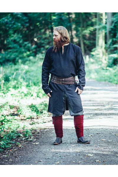 Long Viking tunic Hvitserk, black - Celtic Webmerchant