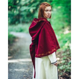 Wool chaperon Runa, red - Celtic Webmerchant