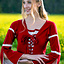 Kleid Eleanora rot-weiß - Celtic Webmerchant