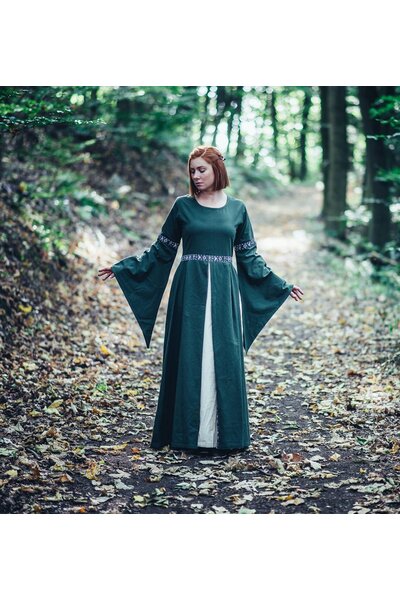 Kleid Ivy grün-weiß - Celtic Webmerchant