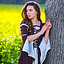 Dress Eleanora brown-white - Celtic Webmerchant