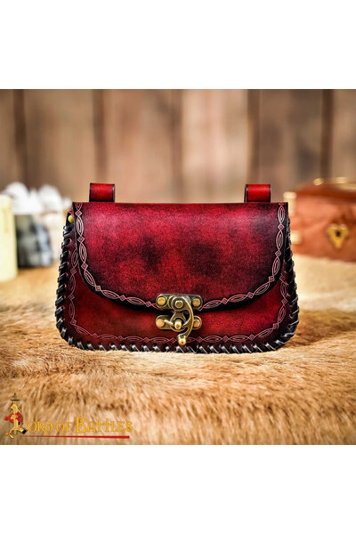 Leren tas Sorcerer, rood - Celtic Webmerchant