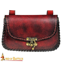 Leren tas Sorcerer, rood - Celtic Webmerchant