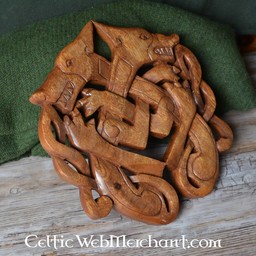 Wooden Odin wolves - Celtic Webmerchant