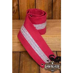 Ceinture en tissu Jeanne - Rouge / argent - Celtic Webmerchant