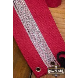 Cinturón de tela Jeanne - Rojo / plateado - Celtic Webmerchant