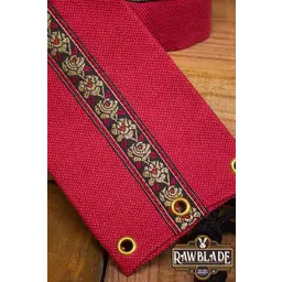 Cinturón de tela Jeanne - Rojo / rosas rojas - Celtic Webmerchant