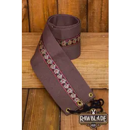 Ceinture en tissu Jeanne - Marron / roses rouges - Celtic Webmerchant