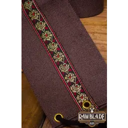 Ceinture en tissu Jeanne - Marron / roses rouges - Celtic Webmerchant