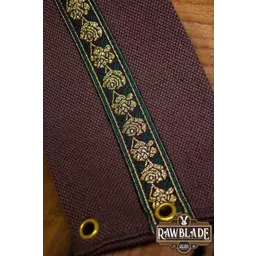 Ceinture en tissu Jeanne - Marron / roses vertes - Celtic Webmerchant