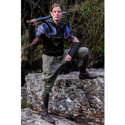 Leren schouder & nekpantser, zwart-bruin - Celtic Webmerchant