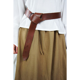 Ring belt with Celtic knot, brown - Celtic Webmerchant