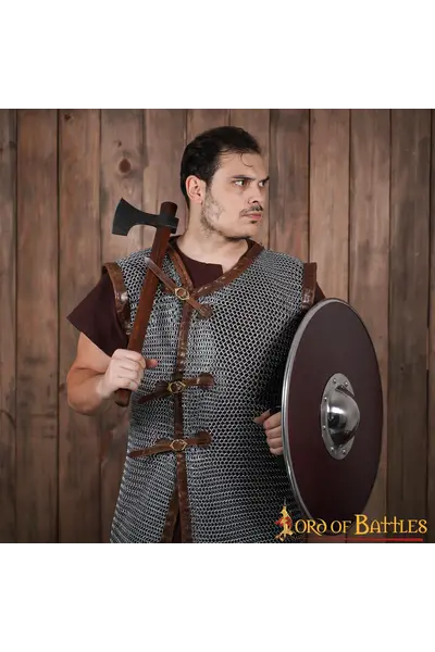 Cota de malla Byrnie larga, sin remachar, galvanizada 10 mm - Celtic Webmerchant