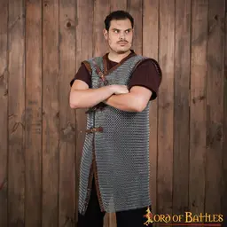 Cotte de mailles Byrnie longue, non rivetée, galvanisée 10 mm - Celtic Webmerchant