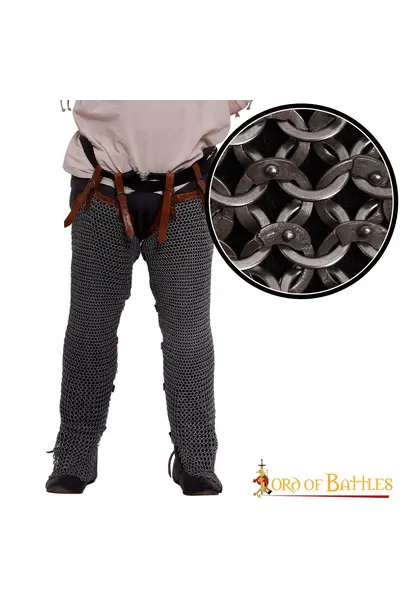 Chauss di cotta di maglia, anelli piatti, rivetti rotondi, 9 mm - Celtic Webmerchant