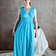 Goddess dress Penelope, turquoise - Celtic Webmerchant