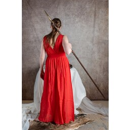 Goddess dress Penelope, coral red - Celtic Webmerchant