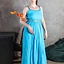 Goddess dress Thetis, turquoise - Celtic Webmerchant