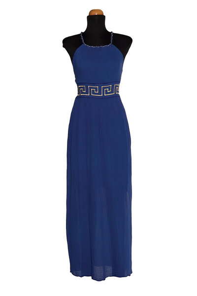 Vestido de diosa Circe, azul noche - Celtic Webmerchant
