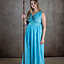 Godinnen jurk Penelope, turquoise - Celtic Webmerchant