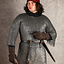 Haubergeon, mixte, anneaux plats, rivets ronds, 6 mm - Celtic Webmerchant