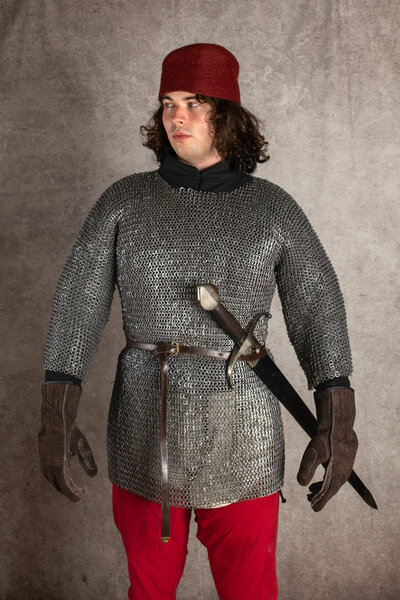 Haubergeon, blandat, platta ringar, runda nitar, 6 mm - Celtic Webmerchant