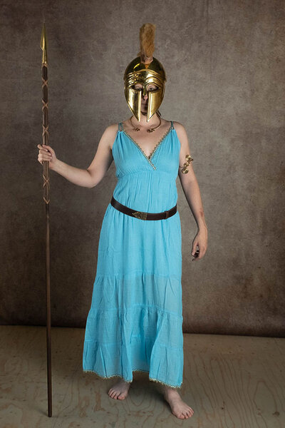 Godinnen Jurk Athena, turquoise - Celtic Webmerchant
