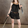 Gudinde Kjole Artemis, kort, sort - Celtic Webmerchant