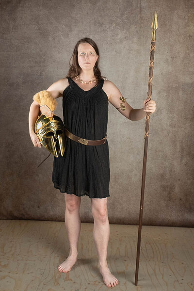 Robe Déesse Héra, courte, noire - Celtic Webmerchant